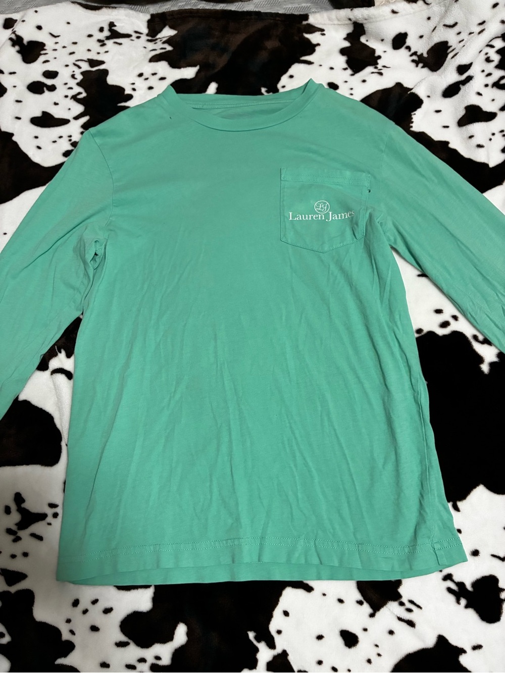 Lauren James Mint Green Long Sleeve Pocket Tee - Men's